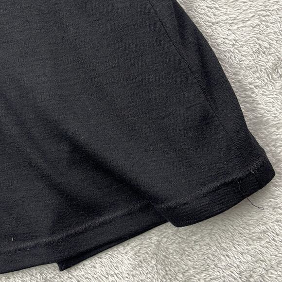 Eileen Fisher XL 100% Wool Black Open Drape Cardigan Sweater - Picture 9 of 16